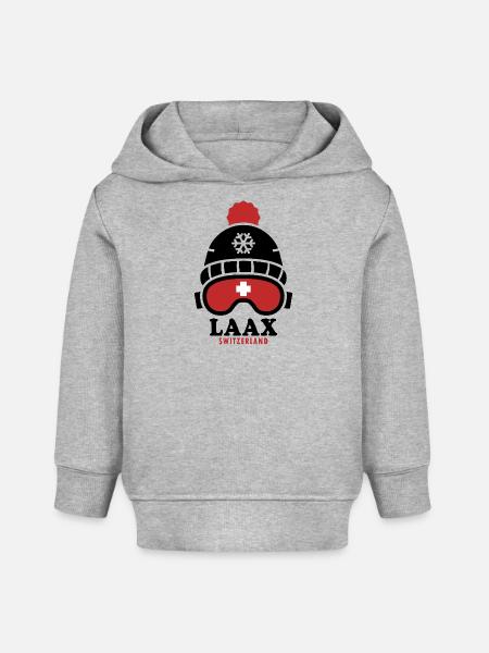 Skigebiet Laax Schweiz Alpen - Baby Organic Hoodie Baby Cruiser von Stanley/Stella - Grau meliert
