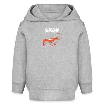Illustration de crevette audacieuse avec texte de crevette crevette - Sweat à capuche bébé bio Stanley/Stella - gris chiné - Devant