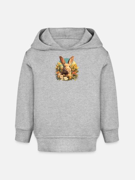 Hasen Hase - Baby Organic Hoodie Baby Cruiser von Stanley/Stella - Grau meliert