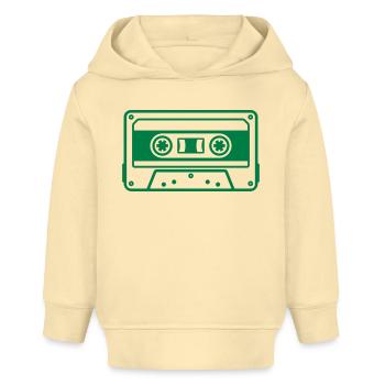 Kassette Retro Vintage Mixtape Symbol Logo - Baby Organic Hoodie Baby Cruiser von Stanley/Stella - Creme - Vorne