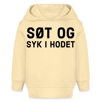 Süß und krank im Kopf - Baby Organic Hoodie Baby Cruiser von Stanley/Stella - Creme - Vorne