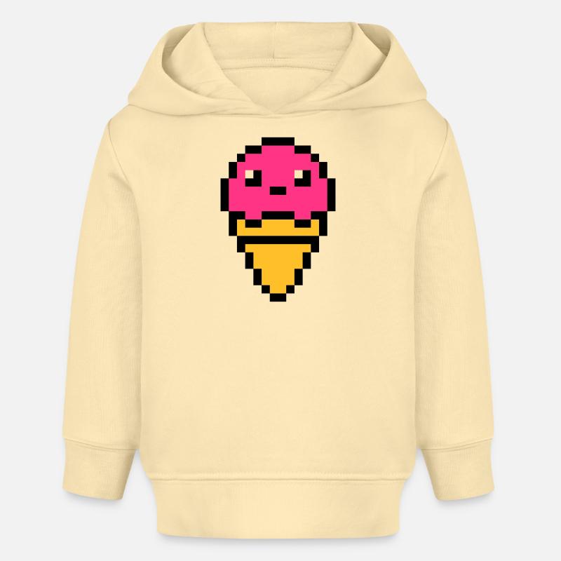 glace - Sweat à capuche bébé bio Stanley/Stella - crème