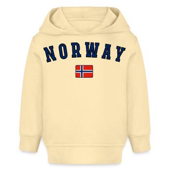 Drapeau norvégien, fierté norvégienne - Sweat à capuche bébé bio Stanley/Stella - crème - Devant