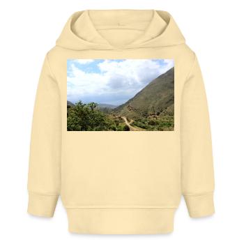 Montagnes de montagne Paysage de montagne Poster - Sweat à capuche bébé bio Stanley/Stella - crème - Devant