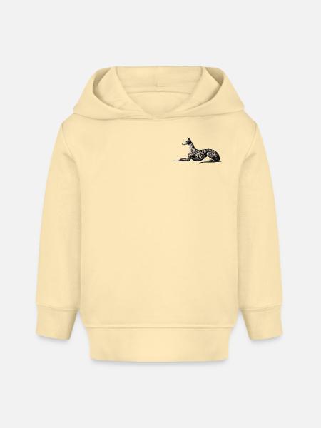 Galgo Embroidery Design - Baby Organic Hoodie Baby Cruiser von Stanley/Stella - Creme