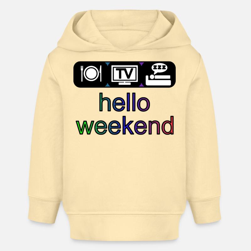 bonjour week-end - Sweat à capuche bébé bio Stanley/Stella - crème