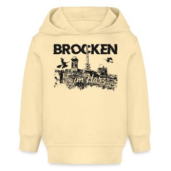 Brocken im Harz - Baby Organic Hoodie Baby Cruiser von Stanley/Stella - Creme - Vorne