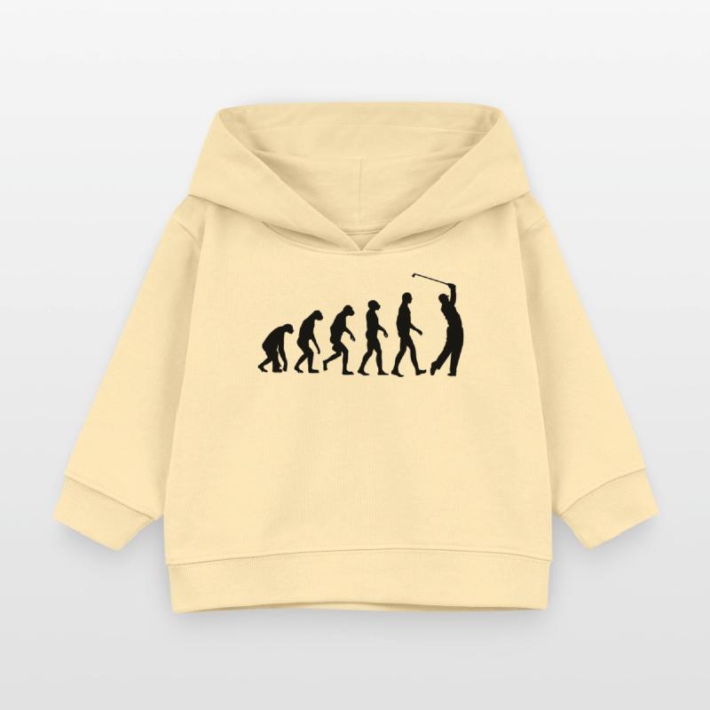 Golf Evolution Golfing Baby Organic Hoodie by Stanley/Stella