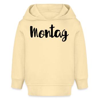 Montag Wochentag Wochenanfang - Baby Organic Hoodie Baby Cruiser von Stanley/Stella - Creme - Vorne