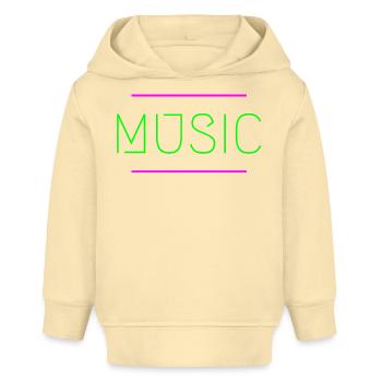 Musique Néon - Sweat à capuche bébé bio Stanley/Stella - crème - Devant