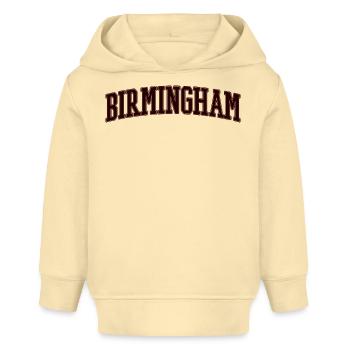 Birmingham Angleterre - Sweat à capuche bébé bio Stanley/Stella - crème - Devant