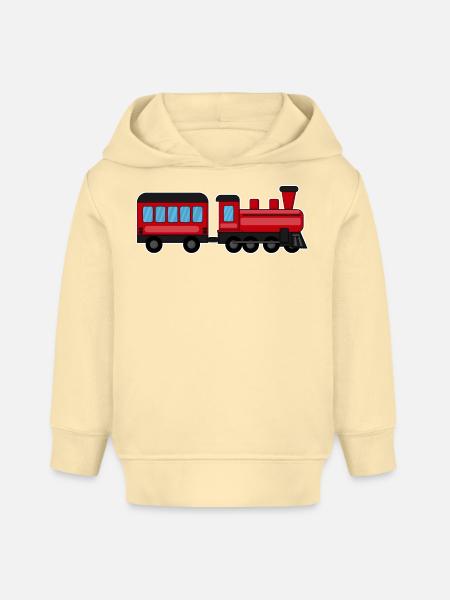 Eisenbahn, Zug, Dampflok - Baby Organic Hoodie Baby Cruiser von Stanley/Stella - Creme