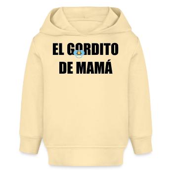Mamas Molliger in SCHWARZ - Baby Organic Hoodie Baby Cruiser von Stanley/Stella - Creme - Vorne