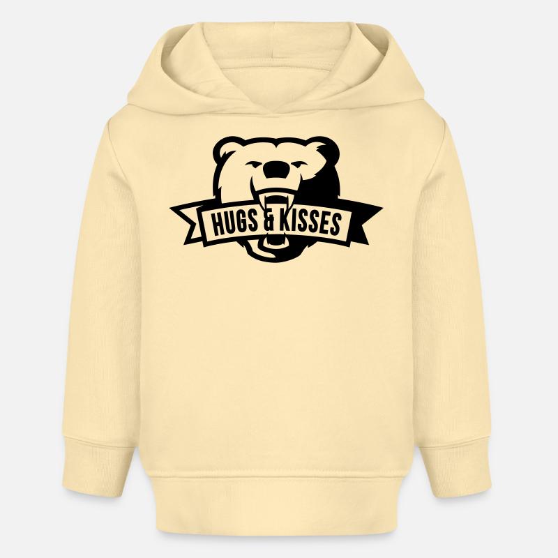 CÂLINS ET BISOUS - Sweat à capuche bébé bio Stanley/Stella - crème