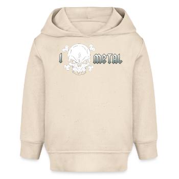 Extreme Metal Skull - Baby Organic Hoodie by Stanley/Stella - soft Ecru - Front