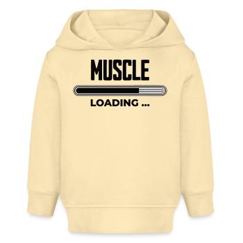 Muscle Loading Progress - Baby Organic Hoodie by Stanley/Stella - cream - Front