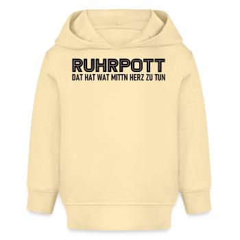 Ruhrpott - Dat hat wat mittn Herz zu tun - Zeche - Baby Organic Hoodie by Stanley/Stella - cream - Front