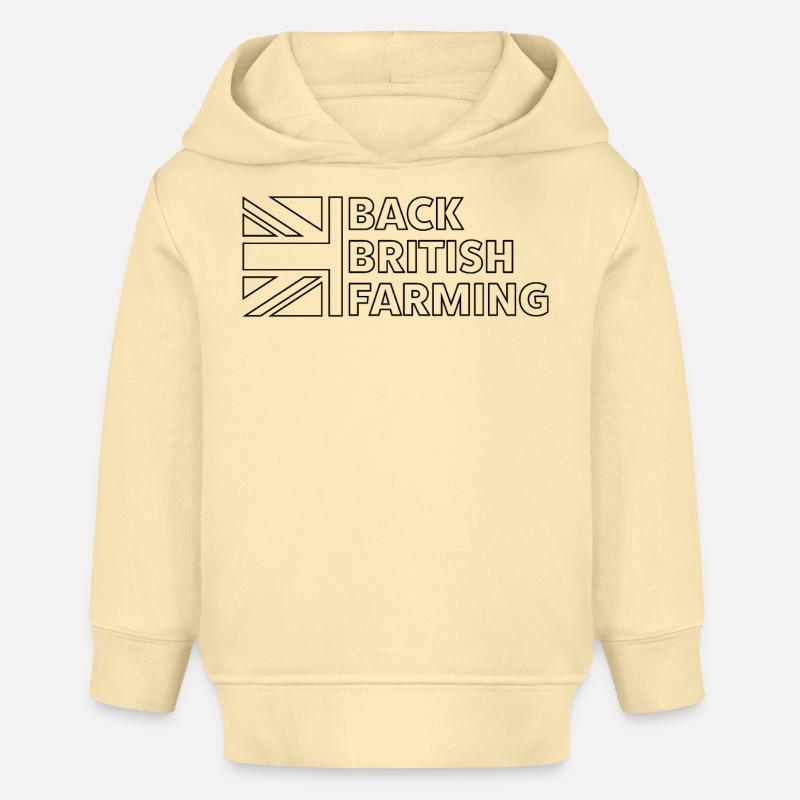 Back British Farming Logo - Sweat à capuche bébé bio Stanley/Stella - crème