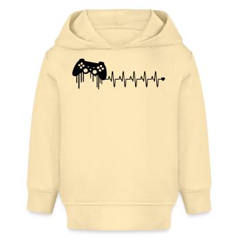 gaming kontroller herzschlag - Baby Organic Hoodie Baby Cruiser von Stanley/Stella - Creme - Vorne