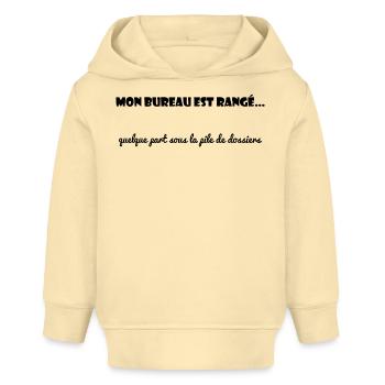 WORK. OFFICE. COLLEAGUE. BUDDY. MESSAGE - Baby Organic Hoodie by Stanley/Stella - cream - Front