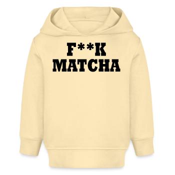 Merde au matcha - Sweat à capuche bébé bio Stanley/Stella - crème - Devant