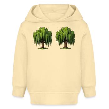 Scène du double saule - Sweat à capuche bébé bio Stanley/Stella - crème - Devant