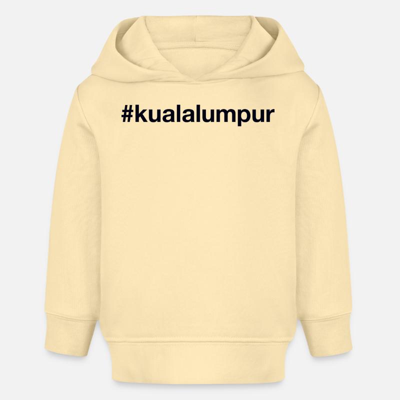 KUALA LUMPUR Hashtag Malaisie - Sweat à capuche bébé bio Stanley/Stella - crème