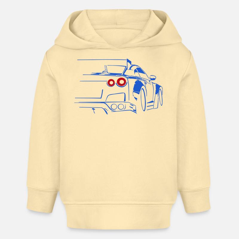 voiture course drift tuning - Sweat à capuche bébé bio Stanley/Stella - crème
