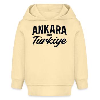 Ankara Turquie Police Logo - Sweat à capuche bébé bio Stanley/Stella - crème - Devant