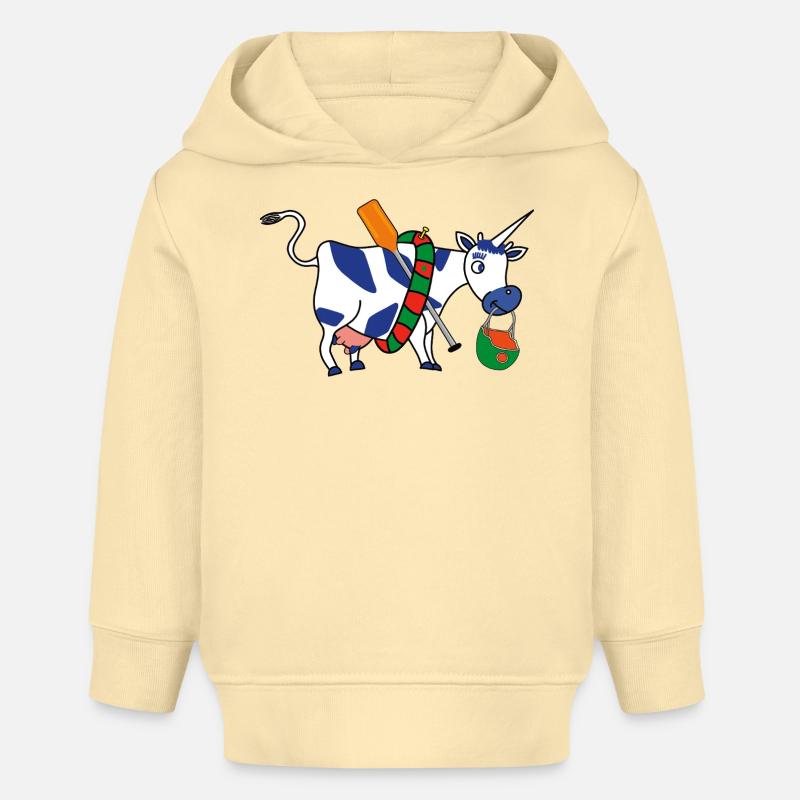 LICORNE BAVAROISE Rafting - Sweat à capuche bébé bio Stanley/Stella - crème