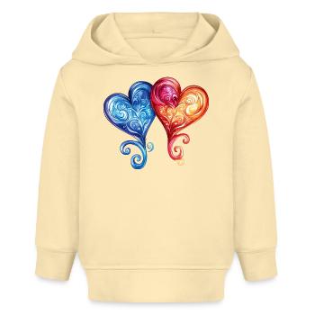 Herzen Liebe Ornamente Hochzeit - Baby Organic Hoodie Baby Cruiser von Stanley/Stella - Creme - Vorne