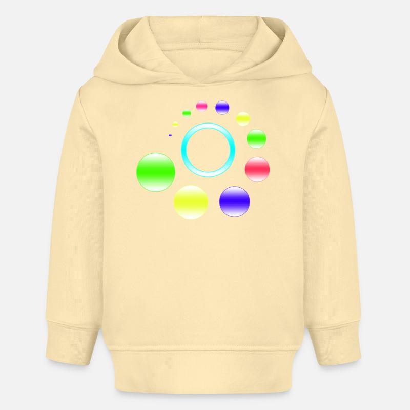 Éruption d’anneau en orbite néon - Sweat à capuche bébé bio Stanley/Stella - crème