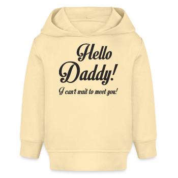 Bonjour Papa Bébé Reveal T-shirt - Sweat à capuche bébé bio Stanley/Stella - crème - Devant