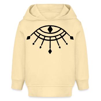 Symbole noir du dieu Horus - Sweat à capuche bébé bio Stanley/Stella - crème - Devant