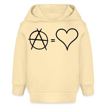 Anarchy is love - Baby Organic Hoodie by Stanley/Stella - cream - Front