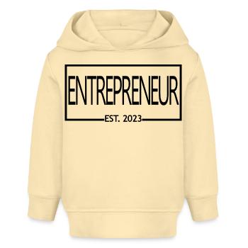 Entrepreneur Est. 2023 Cadeau d’entrepreneur diplômé - Sweat à capuche bébé bio Stanley/Stella - crème - Devant