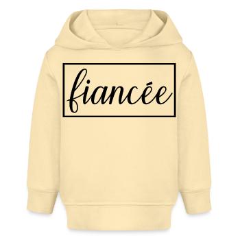 Fiancée Fiancée Fiançailles Mariage Lune de Miel - Sweat à capuche bébé bio Stanley/Stella - crème - Devant
