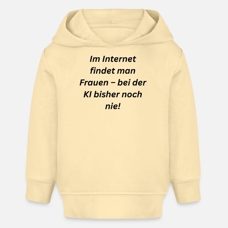 L’IA ne trouve pas les femmes - Sweat à capuche bébé bio Stanley/Stella - crème