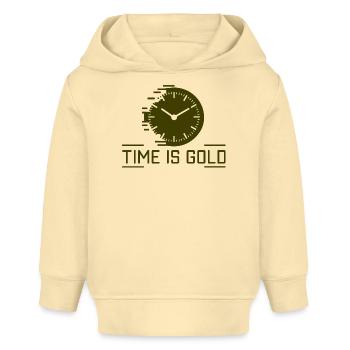 Zeit ist goldene Uhr - Baby Organic Hoodie Baby Cruiser von Stanley/Stella - Creme - Vorne