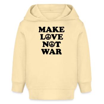 Make Love not War - Baby Organic Hoodie Baby Cruiser von Stanley/Stella - Creme - Vorne