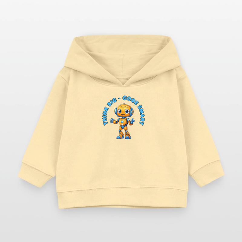 Roboter - Think big, Code Smart  Baby Organic Hoodie Baby Cruiser von Stanley/Stella