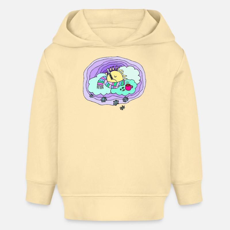 Collection Bébé Soleil d’Été 08 - Sweat à capuche bébé bio Stanley/Stella - crème
