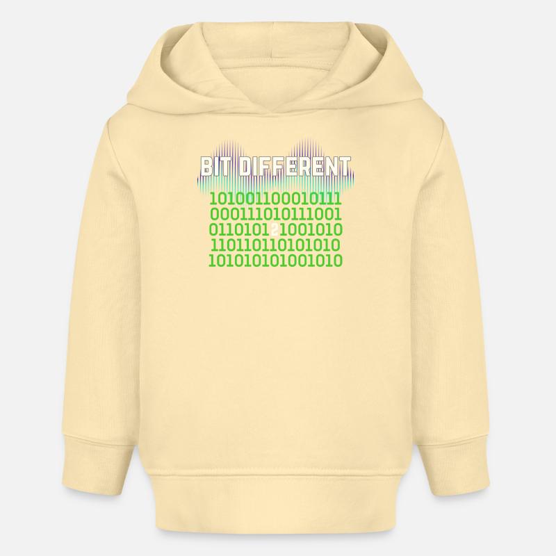 Un peu différent - Conception d’erreur binaire nerd - Sweat à capuche bébé bio Stanley/Stella - crème