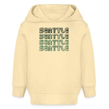Seattle Blockgrid Pattern - Baby Organic Hoodie by Stanley/Stella - cream - Front