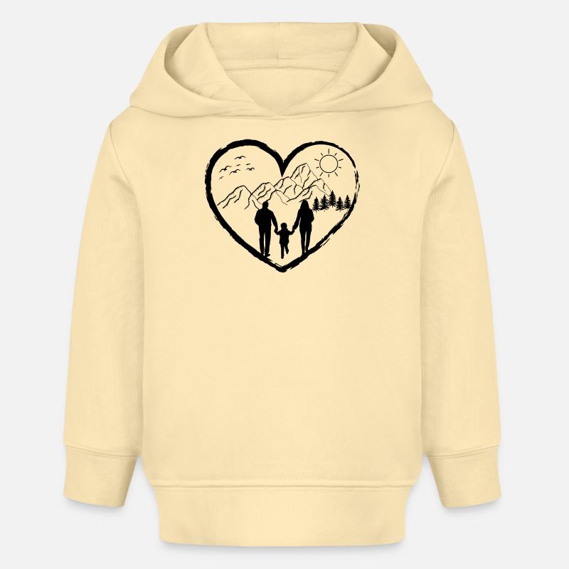 Randonnée été cadeau liberté nature - Sweat à capuche bébé bio Stanley/Stella - crème