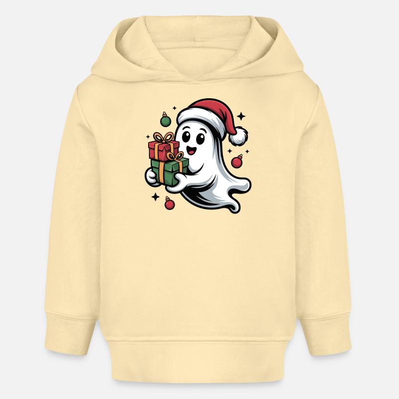 Weihnachtsgeist mit Geschenken - Sweat à capuche bébé bio Stanley/Stella - crème