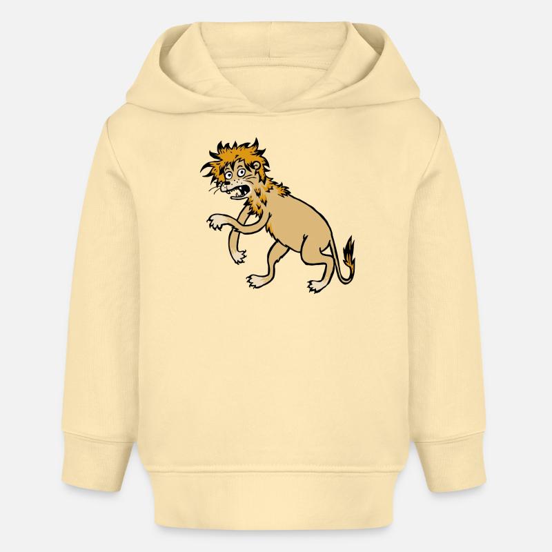 Lion - Sweat à capuche bébé bio Stanley/Stella - crème