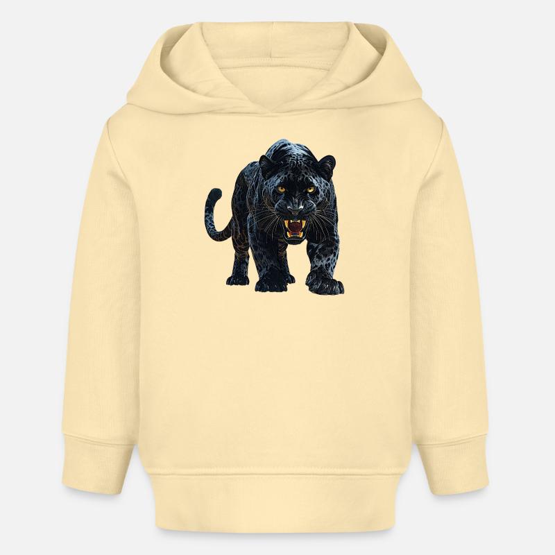 Panthère - Sweat à capuche bébé bio Stanley/Stella - crème