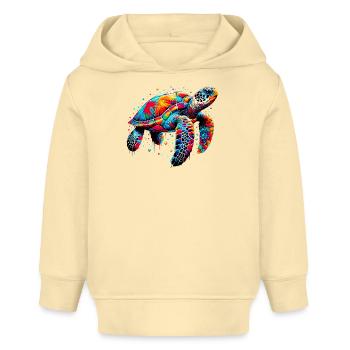 Schildkröte - Baby Organic Hoodie Baby Cruiser von Stanley/Stella - Creme - Vorne