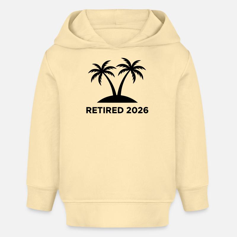 Logo retraité de Pension Island 2026 - Sweat à capuche bébé bio Stanley/Stella - crème